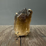 Smoky quartz cluster cuff ring - gold tone - Renee Piatt Collection