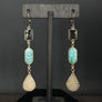 Smoky quartz, turquoise, druzy earring - gold - Renee Piatt Collection