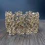 Superbloom adjustable large cuff bracelet - gold, silver - Renee Piatt Collection
