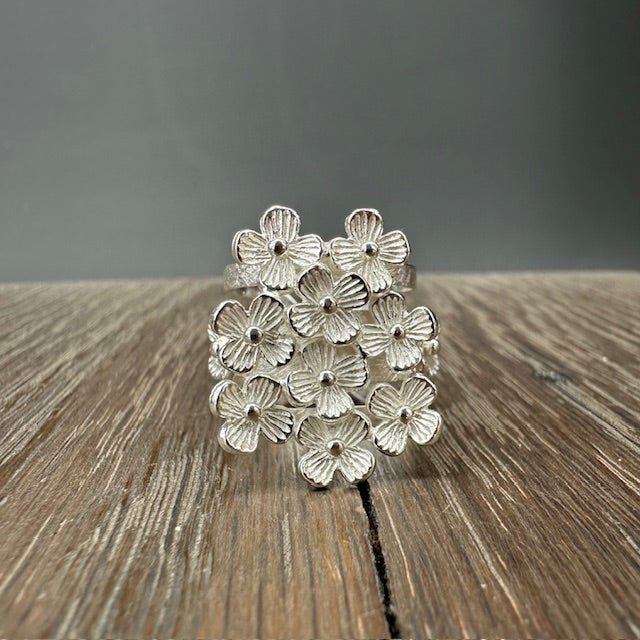 Superbloom cluster ring - gold, silver - Renee Piatt Collection