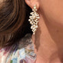 Tiny pearl mosaic cluster earring - gold vermeil, sterling silver - Renee Piatt Collection