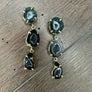 Triple Geode Earring - Gold Tone - Renee Piatt Collection
