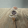 Triple Geometric Druzy Ring - silver - Renee Piatt Collection