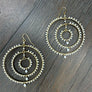 Triple Hoop Seed Bead Earring - silver, gold - Renee Piatt Collection