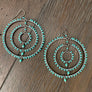 Triple Hoop Seed Bead Earring - silver, gold - Renee Piatt Collection