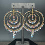Triple seed beaded hoop earrings - gold - Renee Piatt Collection
