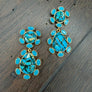 Turquoise Burst Earrings - gold - Renee Piatt Collection