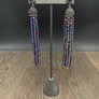 Swarovski crystal tassel earrings with pavé rhinestone posts