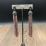 Swarovski crystal tassel earrings with pavé rhinestone posts
