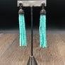 Swarovski crystal tassel earrings with pavé rhinestone posts