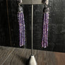 Swarovski crystal tassel earrings with pavé rhinestone posts