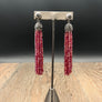 Swarovski crystal tassel earrings with pavé rhinestone posts