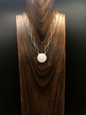 Druzy Full Moon necklace