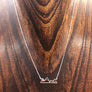 Metal mountain range layering necklace