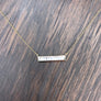 Baguette cz bar layering necklace