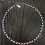 Dot bar beaded cable chain necklace