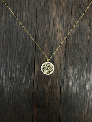 Symbols amulet coin layering necklace