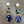 Rainbow moonstone, labradorite and sodalite earrings - gold tone