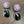 Pink and chocolate/blue ombré sapphire earrings - oxidized sterling silver