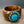 Turquoise accented wooden cuff bracelet - gold vermeil