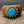 Turquoise accented wooden cuff bracelet - gold vermeil