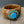 Turquoise accented wooden cuff bracelet - gold vermeil