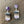 Gemstone post and amethyst slice drop earrings - silver