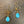 Gemstone drop 3d wire flower earrings - gold