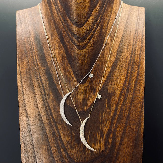 Calm Crescent Moon Necklace Large – Melly Frank Jewellery