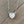 Dazzling large cz heart necklace - silver, gold