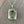 Gemstone rectangle pendant necklace - sterling silver