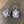 Amethyst stalactite slice earrings prong set - silver