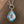 Seafoam agate slice with blue topaz toggle necklace - sterling silver
