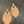 Leather leaf earrings - gold tone