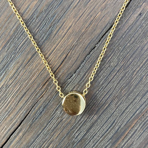 Circle layering necklace - sterling silver , gold vermeil