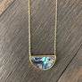 Abalone half moon pendant - gold - Renee Piatt Collection