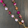 Agate slice with brushed gold horn necklace - gold - Renee Piatt Collection