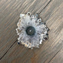 Amethyst/jasper stalactite slice Flower necklace - silver - Renee Piatt Collection