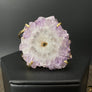 Amethyst/Jasper stalactite slice prong set cuff - gold - Renee Piatt Collection