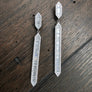 Art Deco baguette row bar earrings - Renee Piatt Collection