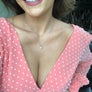 Baby bee faux pearl and cz necklace - silver, gold - Renee Piatt Collection