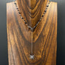 Black spinel bubble necklace with pavé cz star accents - Renee Piatt Collection