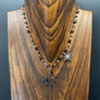 Black spinel bubble necklace with pavé cz star accents - Renee Piatt Collection