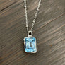 Blue topaz gemstone necklace - sterling silver - Renee Piatt Collection