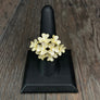 Bouquet of Flowers pavé cz ring - silver and gold - Renee Piatt Collection