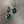 Cz trimmed green agate huggie earrings - oxidized sterling silver - Renee Piatt Collection