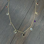 Dangling geometric multi cz necklace - sterling silver, gold vermeil - Renee Piatt Collection
