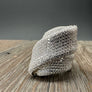 Dazzling pavé 3D fold ring - sterling silver, gold vermeil - Renee Piatt Collection