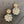 Faux pearl cluster dangle earrings - rose gold - Renee Piatt Collection