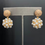 Faux pearl cluster dangle earrings - rose gold - Renee Piatt Collection